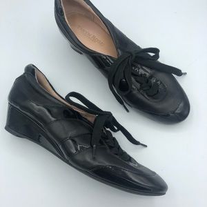 Taryn Rose Traveler Black Leather Lace Up Shoes 7.